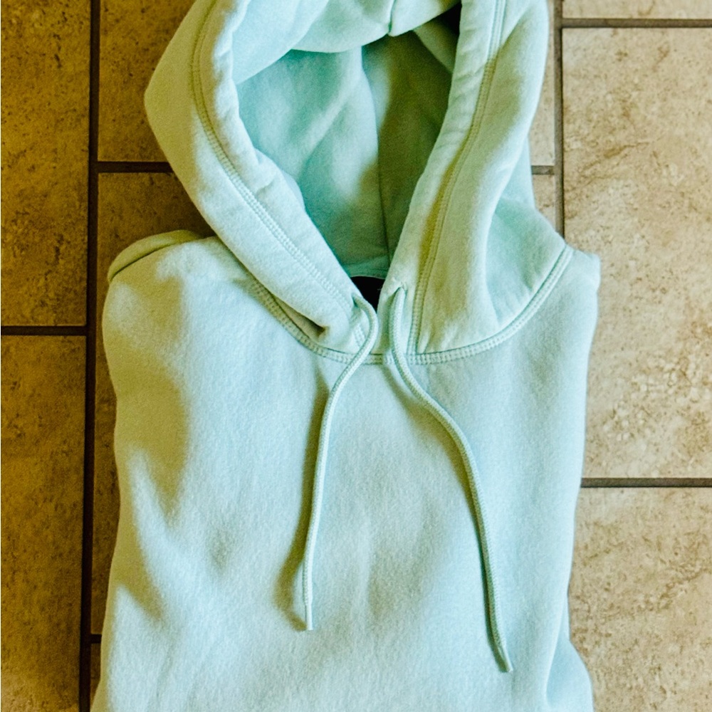 H&M Relaxed Fit Fleece Mint Green Hoodie - Picture 3 of 4